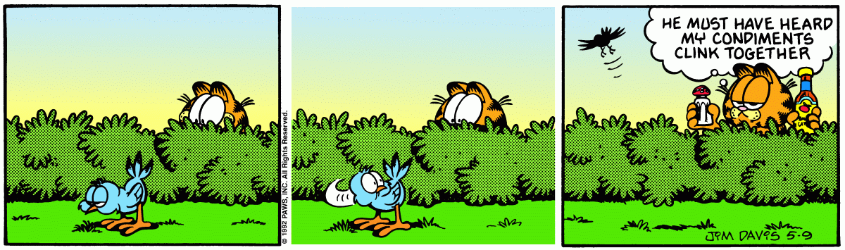Garfield comic strip for Saturday, May 9, 1992