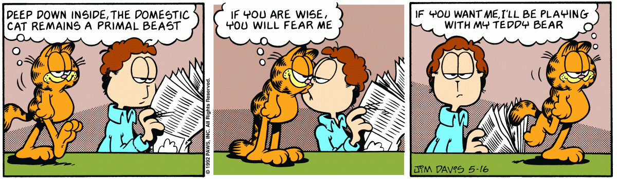 Garfield, May 16, 1992
