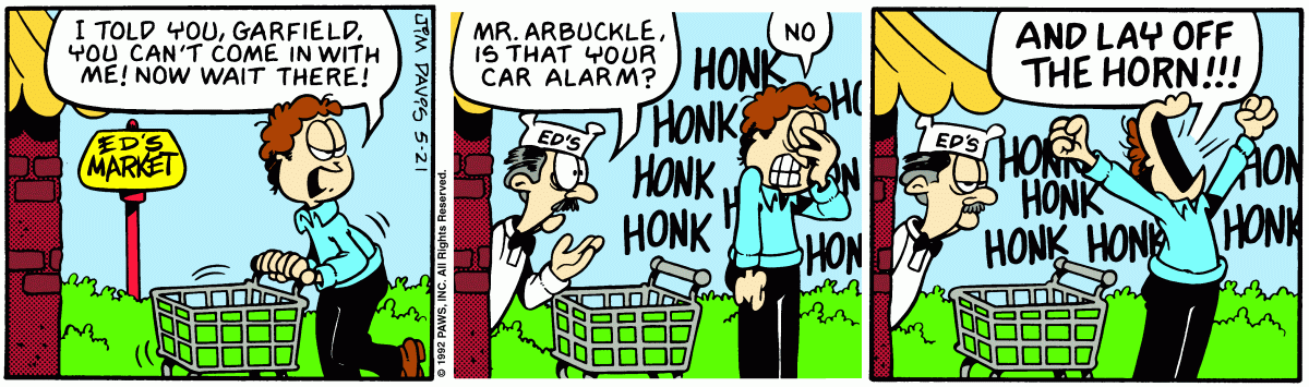 Garfield, May 21, 1992