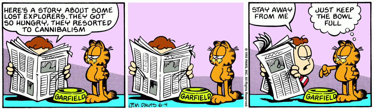 Garfield, June 4, 1992