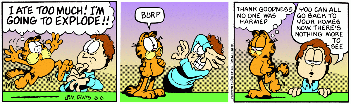Garfield, June 6, 1992