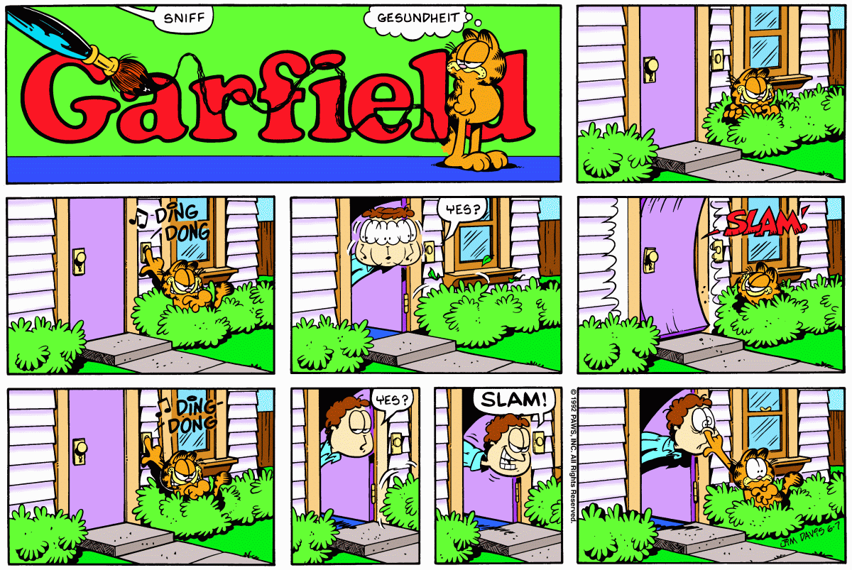 Garfield, June 7, 1992