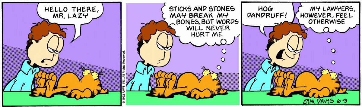 Garfield, June 9, 1992