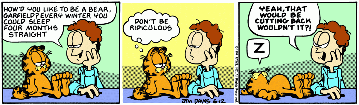 Garfield, June 12, 1992