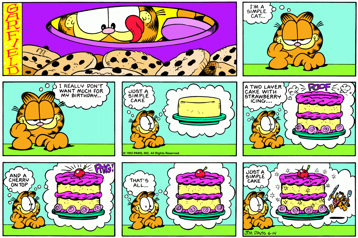 Garfield, June 14, 1992