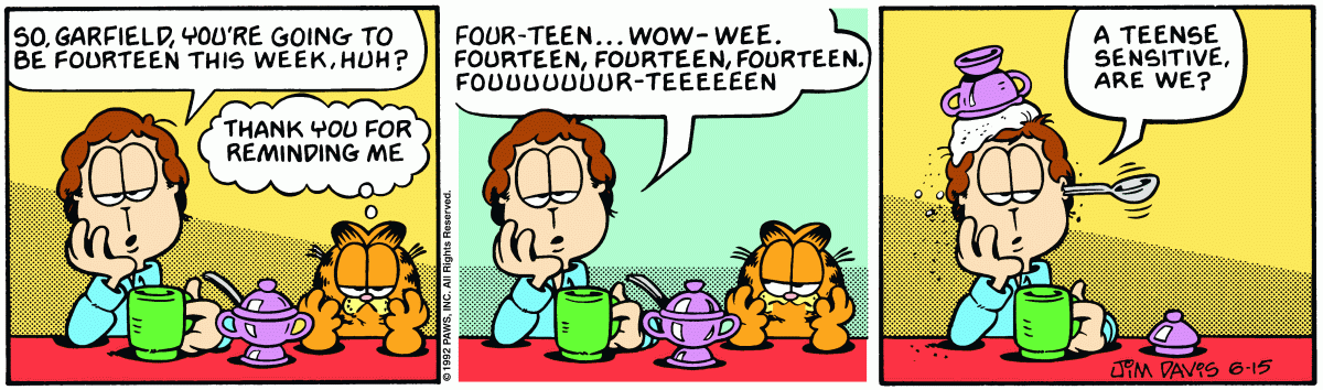 Garfield, June 15, 1992