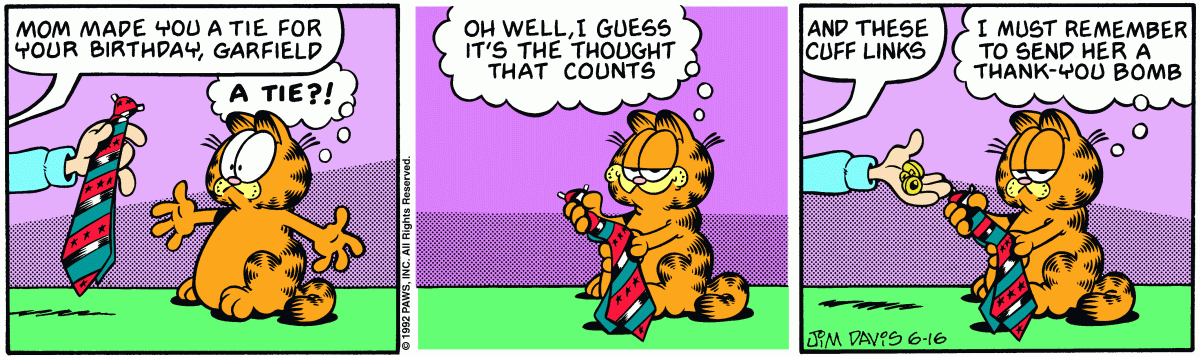 Garfield, June 16, 1992