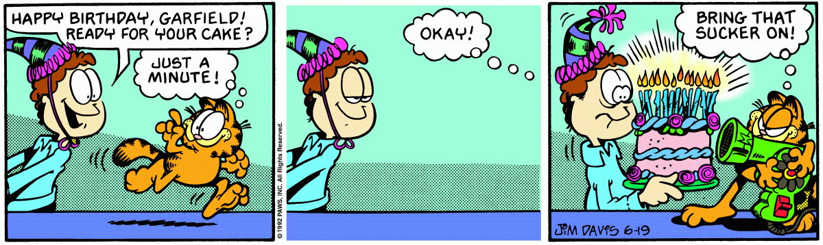 Garfield, June 19, 1992