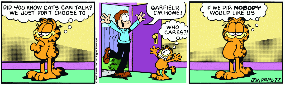 Garfield, July 2, 1992