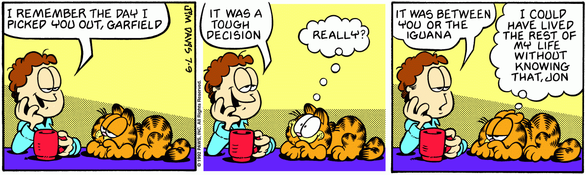 Garfield, July 9, 1992