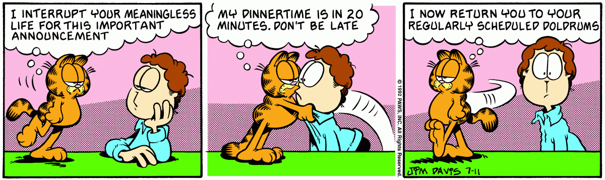 Garfield, July 11, 1992