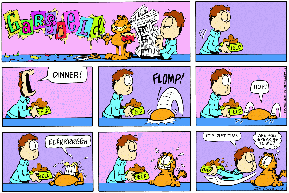 Garfield, July 19, 1992