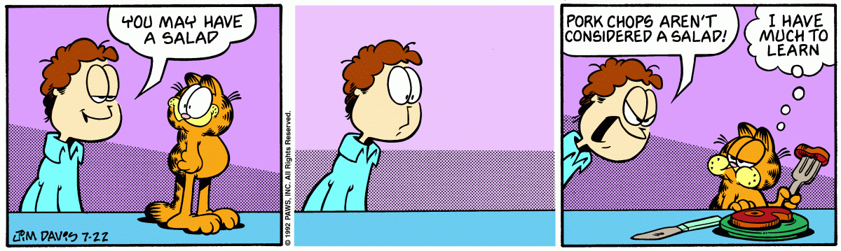 Garfield, July 22, 1992