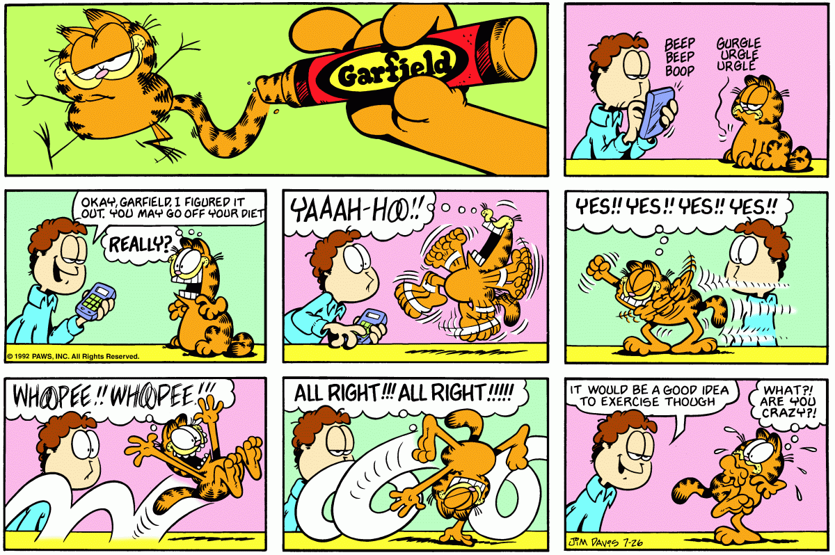 Garfield, July 26, 1992