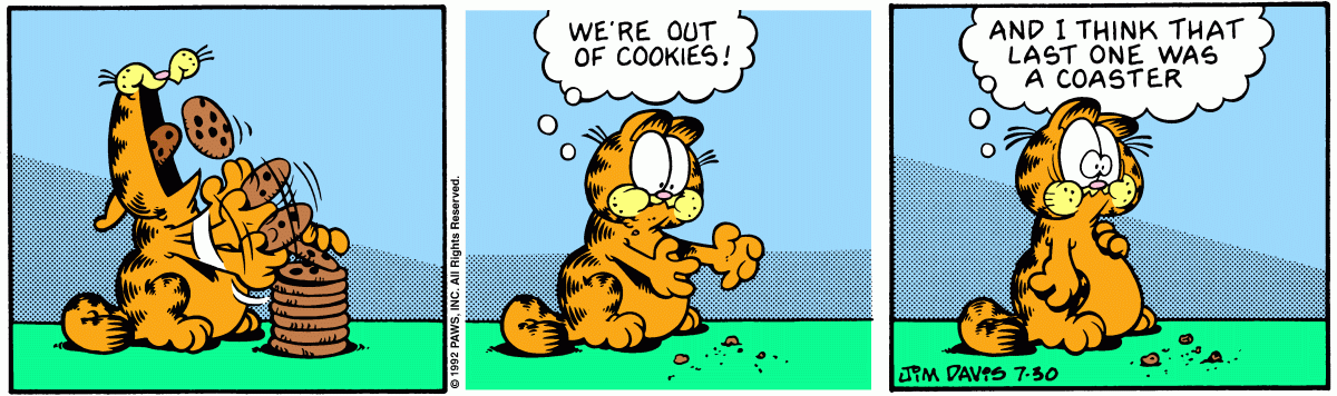 Garfield, July 30, 1992