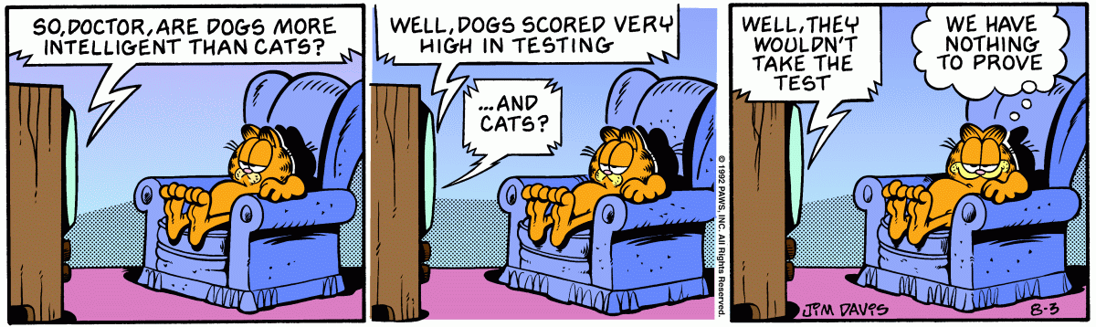 Garfield, August 3, 1992
