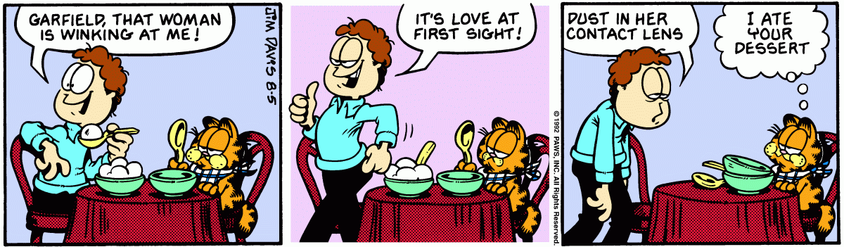 Garfield, August 5, 1992