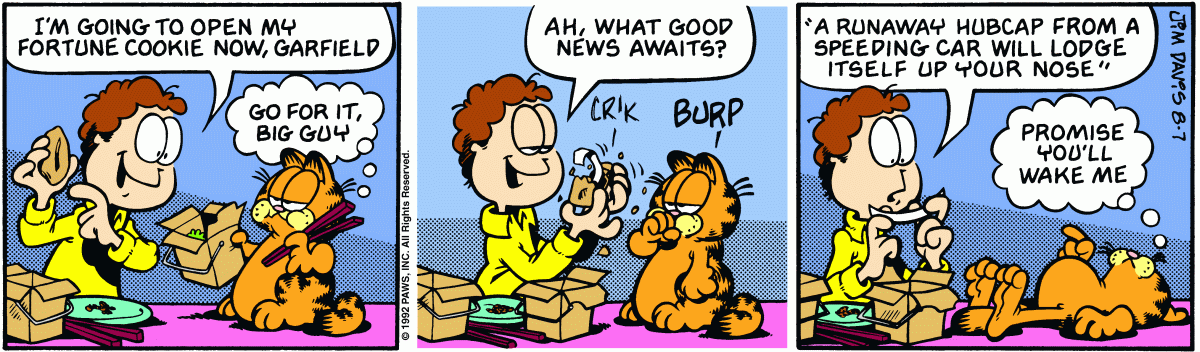 Garfield, August 7, 1992