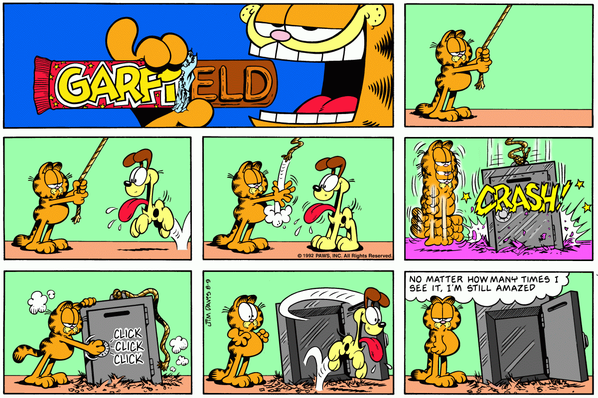 Garfield, August 9, 1992
