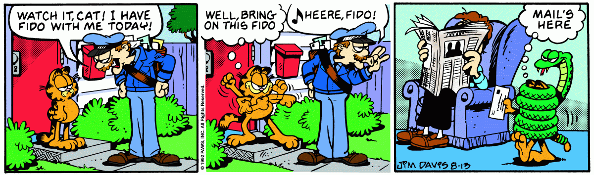 Garfield, August 13, 1992