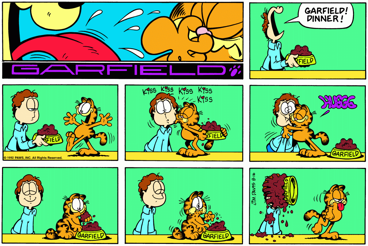 Garfield, August 16, 1992