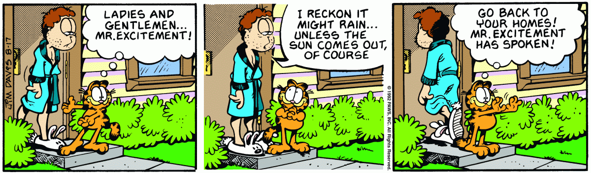 Garfield, August 17, 1992