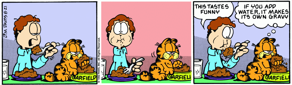 Garfield, August 21, 1992