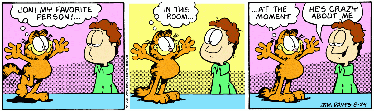 Garfield, August 24, 1992