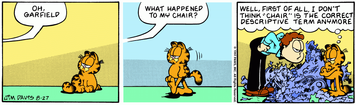 Garfield, August 27, 1992