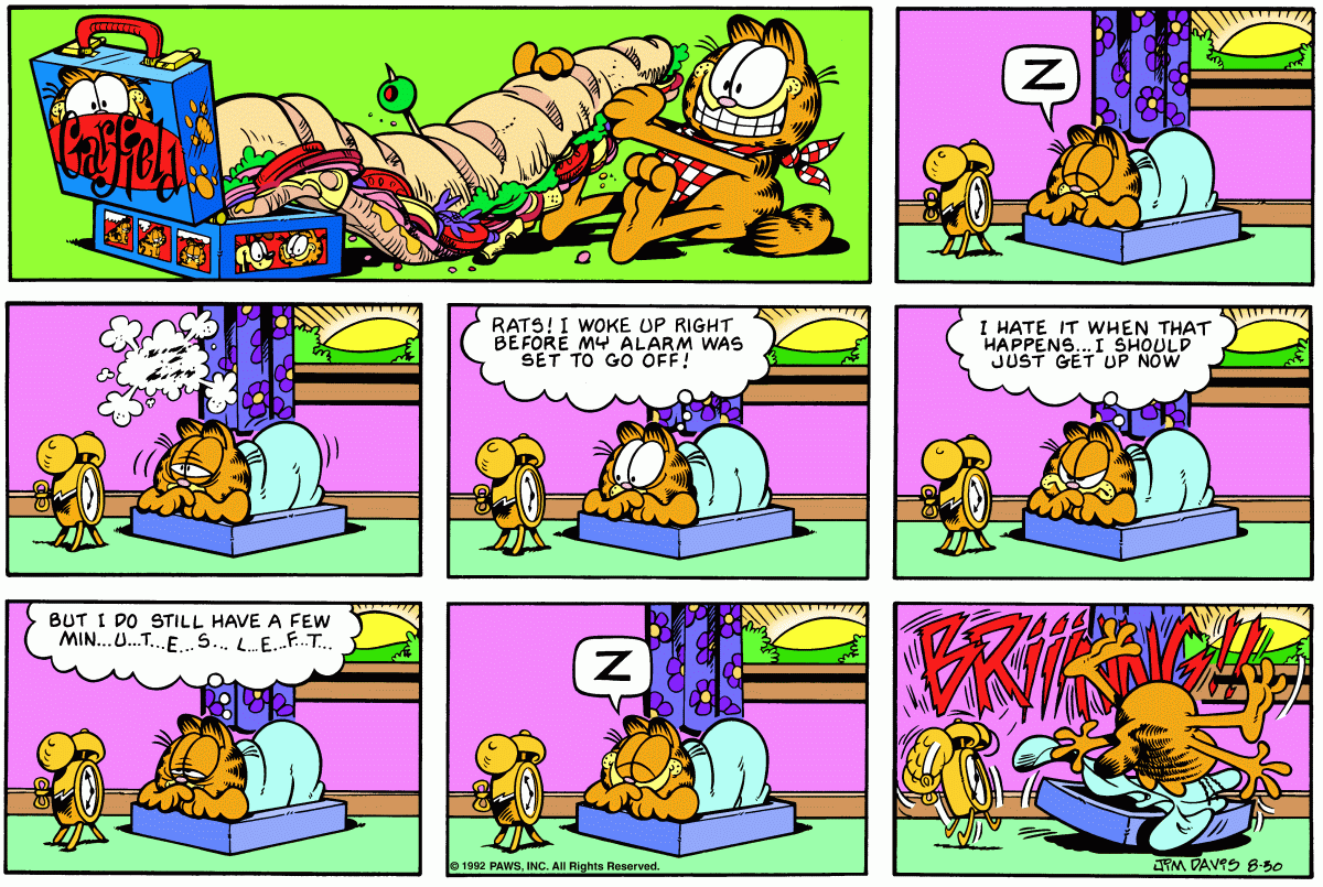 Garfield, August 30, 1992
