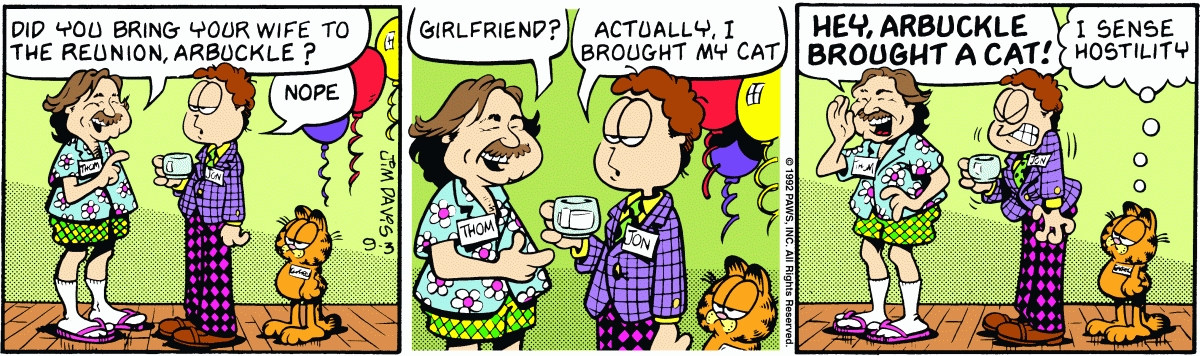 Garfield, September 3, 1992