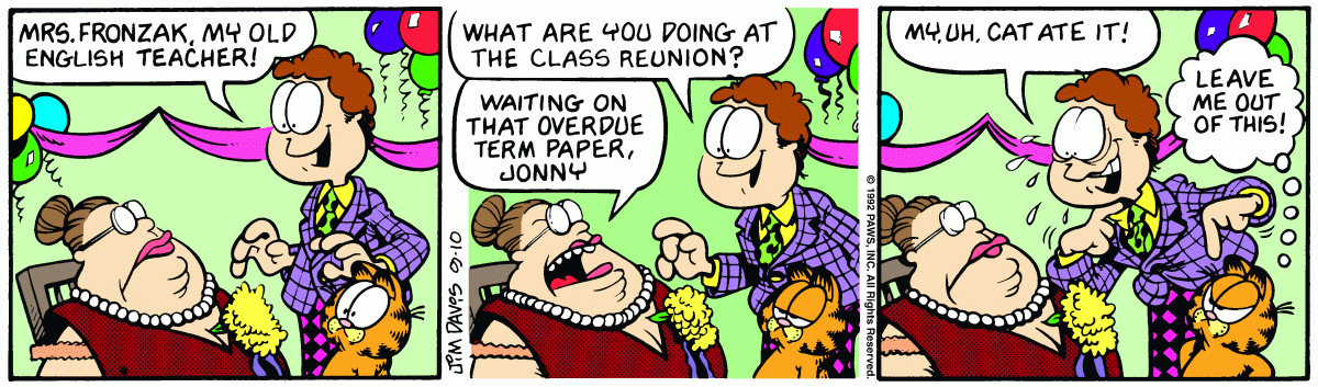 Garfield, September 10, 1992