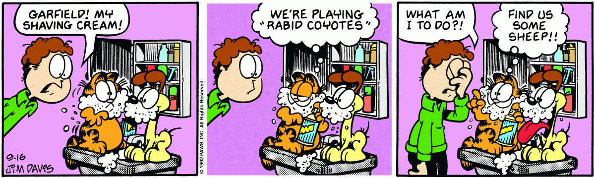 Garfield, September 16, 1992