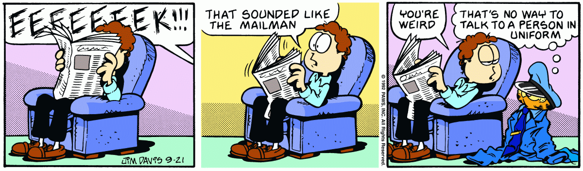 Garfield, September 21, 1992