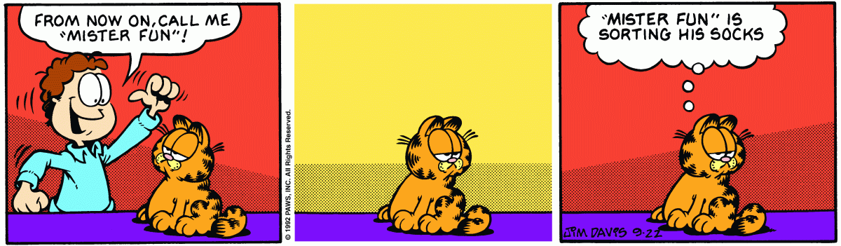 Garfield, September 22, 1992