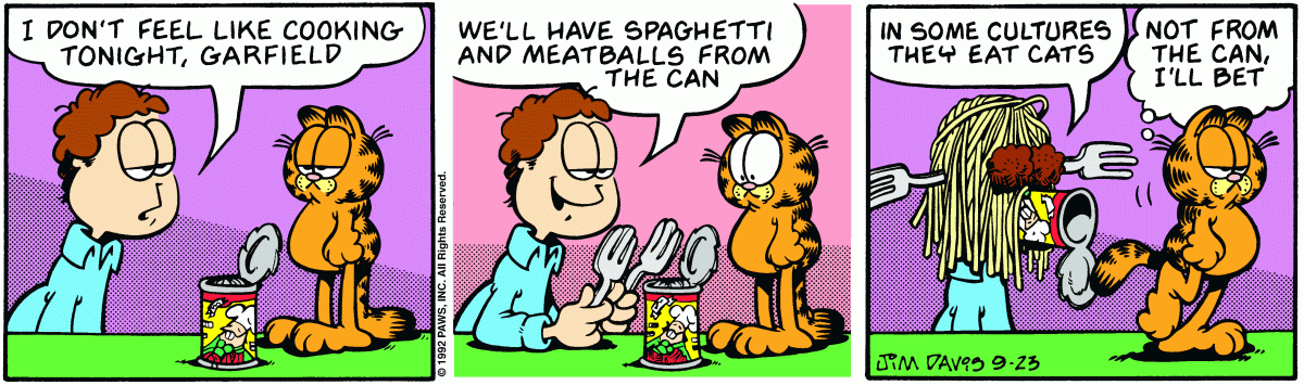Garfield, September 23, 1992
