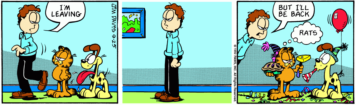 Garfield, September 25, 1992