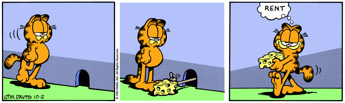 Garfield, October 2, 1992
