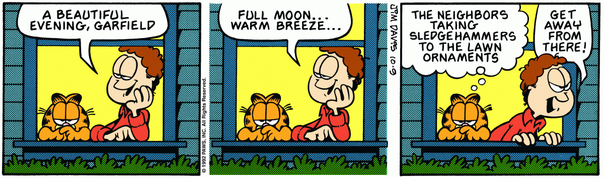 Garfield, October 9, 1992
