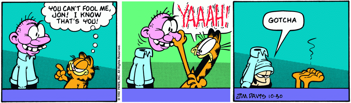 Garfield, October 30, 1992