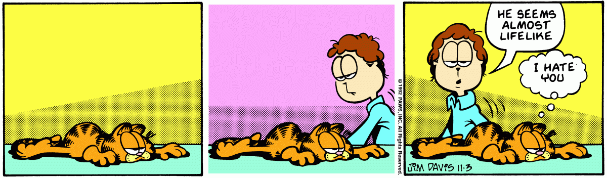 Garfield comic strip for Tuesday, November 3, 1992