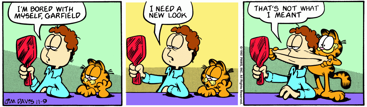 Garfield, November 9, 1992