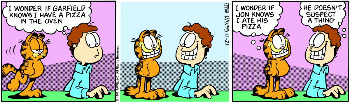 Garfield, November 21, 1992