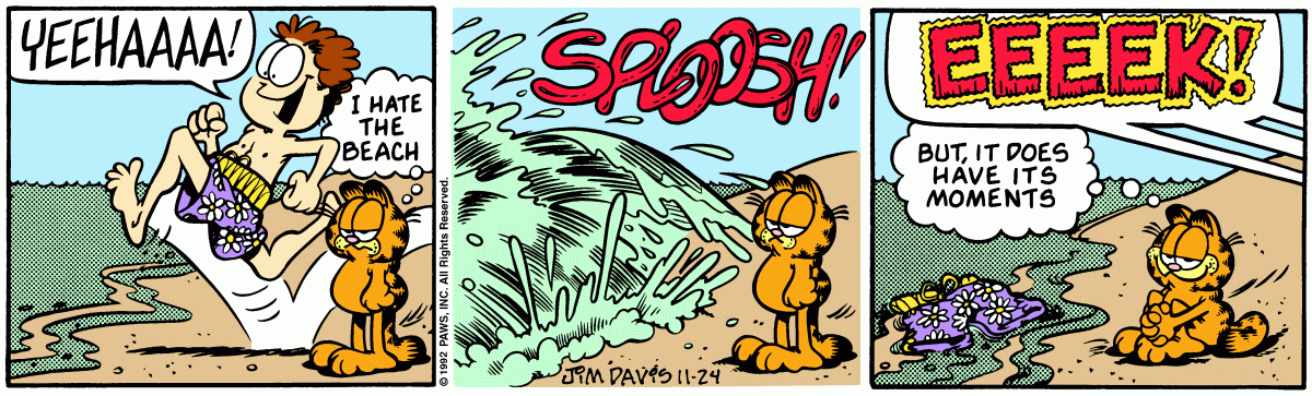 Garfield comic strip for Tuesday, November 24, 1992