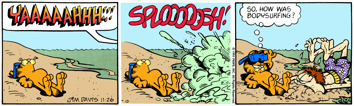Garfield comic strip for Thursday, November 26, 1992