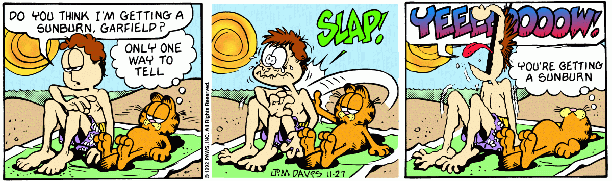 Garfield comic strip for Friday, November 27, 1992