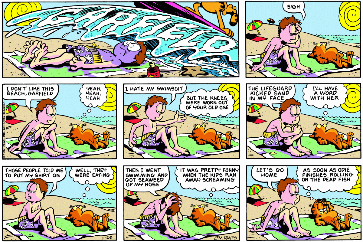 Garfield, November 29, 1992