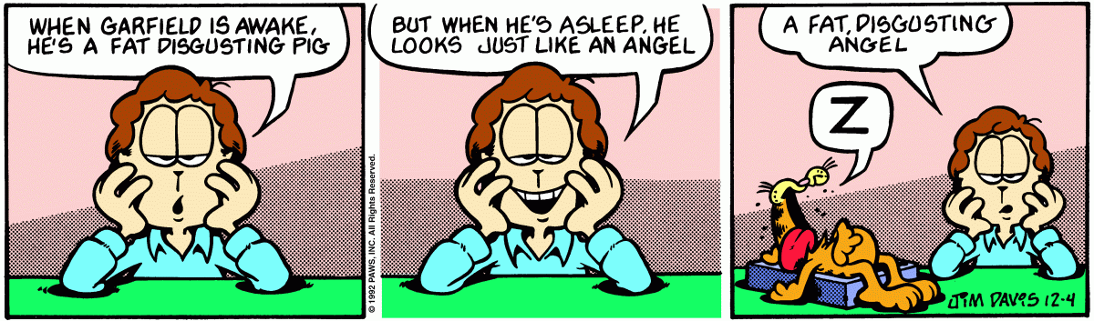Garfield, December 4, 1992