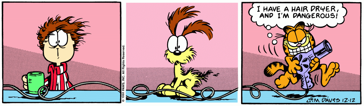 Garfield comic strip for Saturday, December 12, 1992