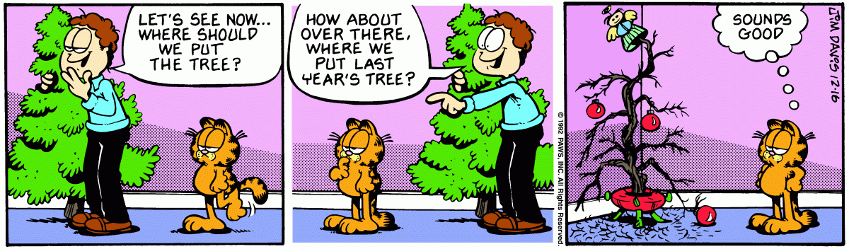 Garfield, December 16, 1992